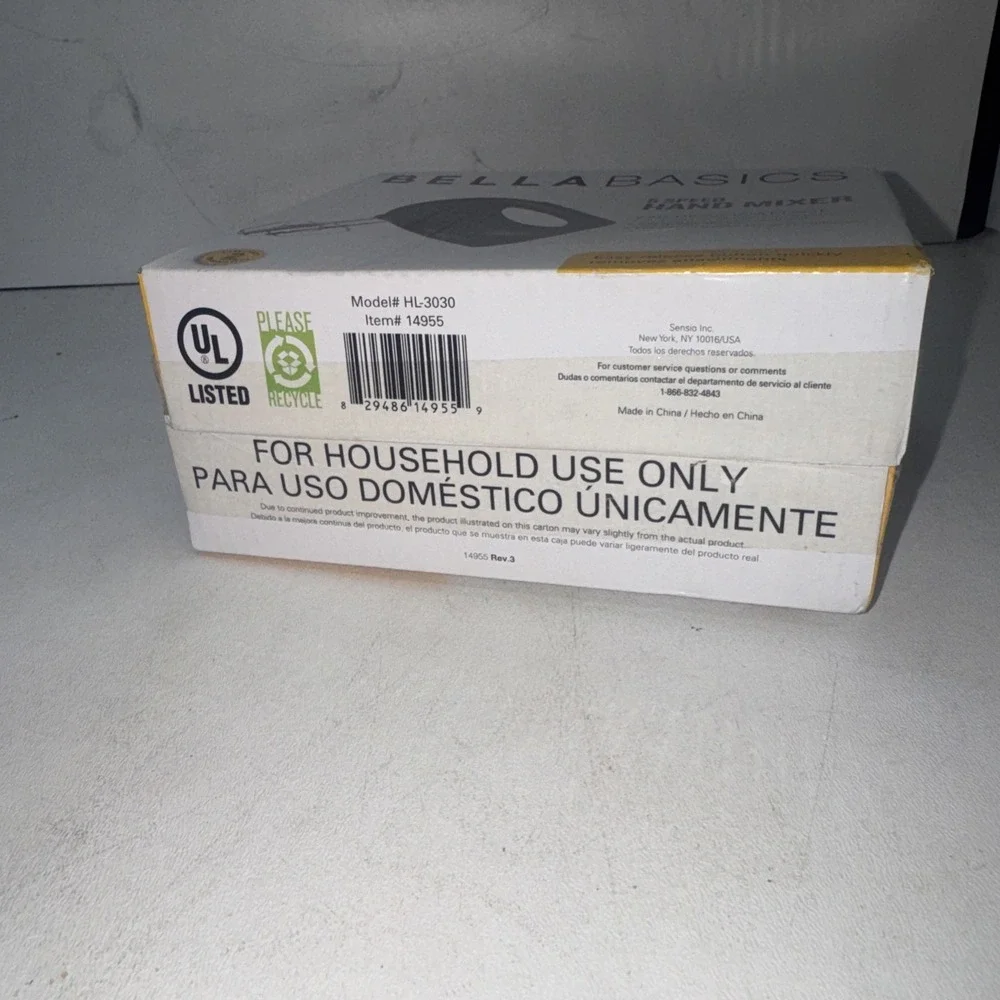 Bella Basics Hand Mixer 5-Speed Black Brand New In Box Never Used